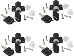 4 Pack Cierre De Seguridad Para Ventanas Y Puertas Con Llave, Bloqueo De Seguridad Infantil Para Deslizantes, Balcón Y Armarios Antirrobo