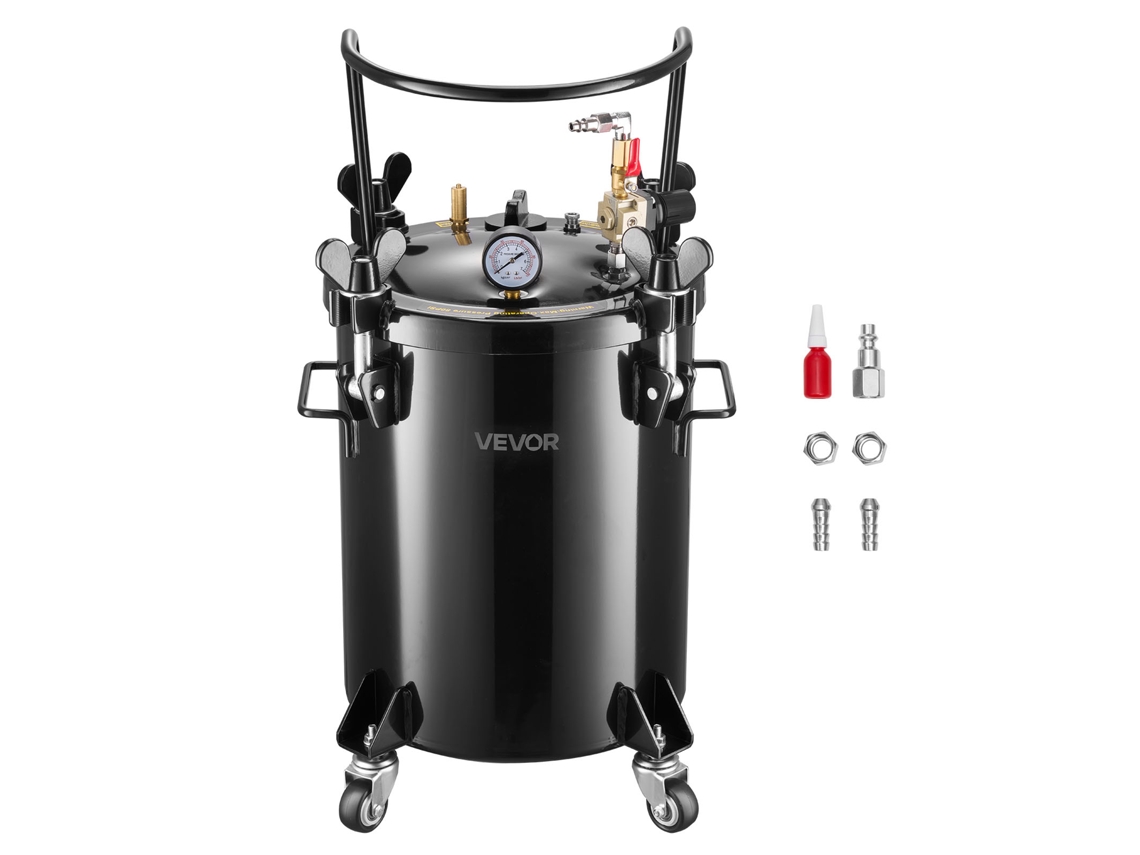 Vevor Tanque De Presión Para Pintura En Aerosol 30 L Con Acoplamientos Rápidos
