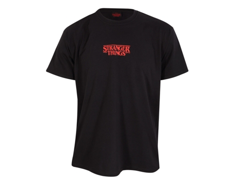 Camiseta Unisex STRANGER THINGS Corta Demogorgon Upside Algodón Negro (2XL)