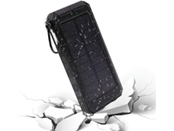 Cargador Solar Compacto Para Teléfono De 20.000 Mah Con Cable, 15,7 X 7,6 X 2,5 Cm
