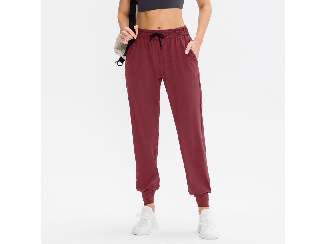 Pantalones De Running Para Mujer Con Bolsillos, Cintura Elástica Con Cordón Ajustable, Pantalones Deportivos Holgados Para Correr, Gimnasia Y Yoga.