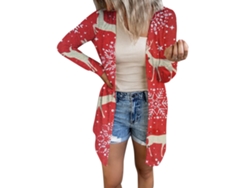 Camisa Kkpm con cremallera frontal, manga larga, suave, con estampado navideño y de Halloween, estilo casual para mujer, talla 5S.