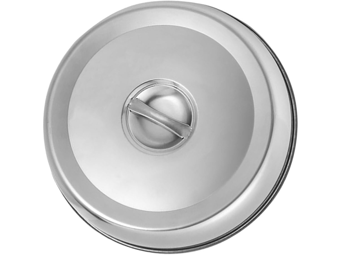 Tapa de acero inoxidable para alimentos, resistente al aceite, 28 cm de diámetro, tapa metálica portátil Gokoco