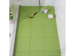 Alfombrilla De Baño Antideslizante Con Diseño De Mosaico (10 Unidades) Con Ventosas, De Plástico, Para Cocina Y Baño, Color Verde, 30x30cm