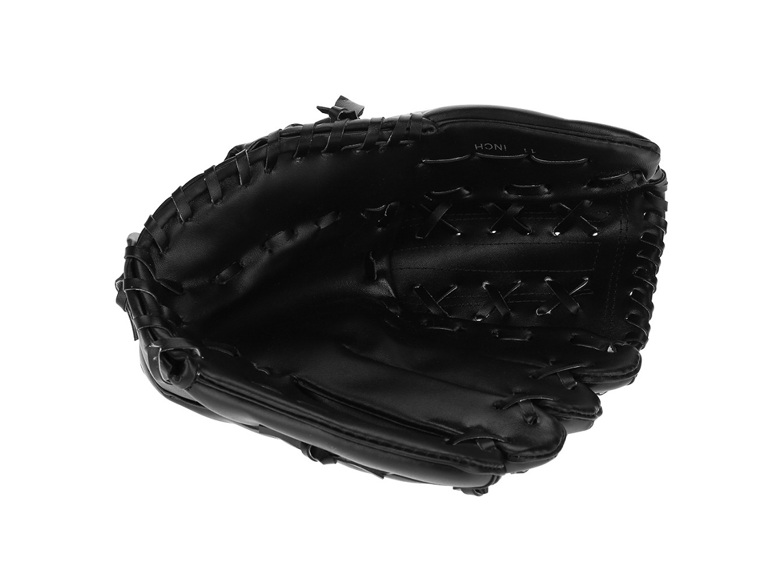 Guante de béisbol profesional para zurdos de sóftbol para niños en PVC negro