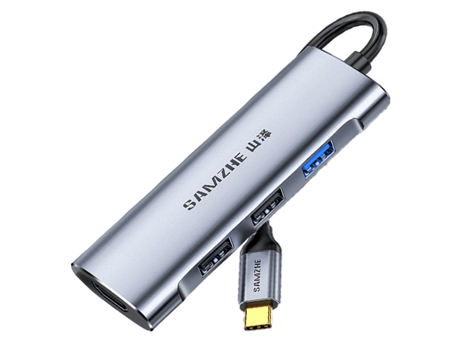 Adaptador SAMZHE Th-01 4In1 Tipo-C a 2Usb2.0 Usb3.0 HDMI para Huawei Mate40/P50 S20