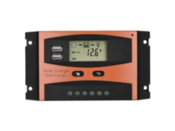Controlador De Carga Solar Inteligente De 30 A Y 50 V Con Pantalla Lcd Y Doble Salida Usb. Resistente Al Agua (ip32).
