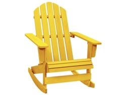 Mecedora de jardín Adirondack de abeto macizo amarillo de DKD Home Decor