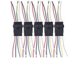 Yncm2026-conector Eléctrico Automotriz Impermeable 2 Pin Resistente Al Fuego Antioxidante 5 Piezas