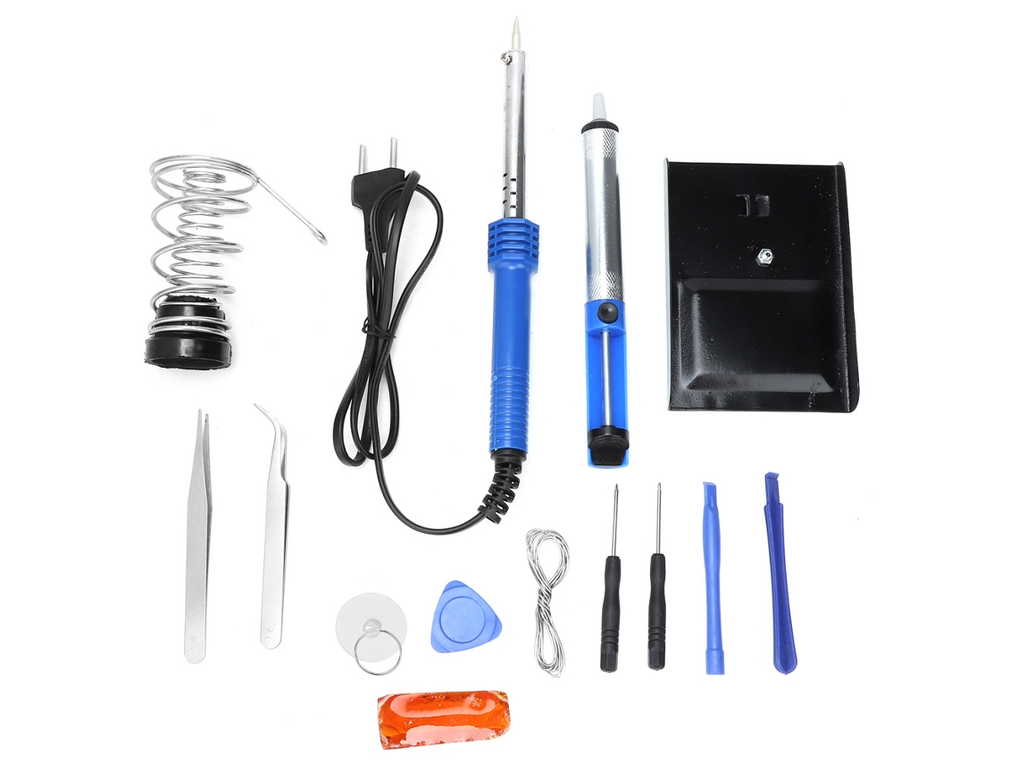 Kit De Soldador Térmico Externo De 14 Piezas Y 60 W Con Mango De Plástico - Herramienta De Soldadura Eléctrica