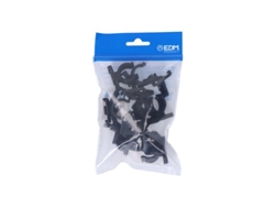 Pack 10 Abrazaderas Edm M-20 Nylon Negra Para Ferroplast