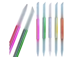 Juego de 5 limas empujadoras de cutículas de vidrio de doble cara para manicura y eliminación de cutículas NEVEANCE