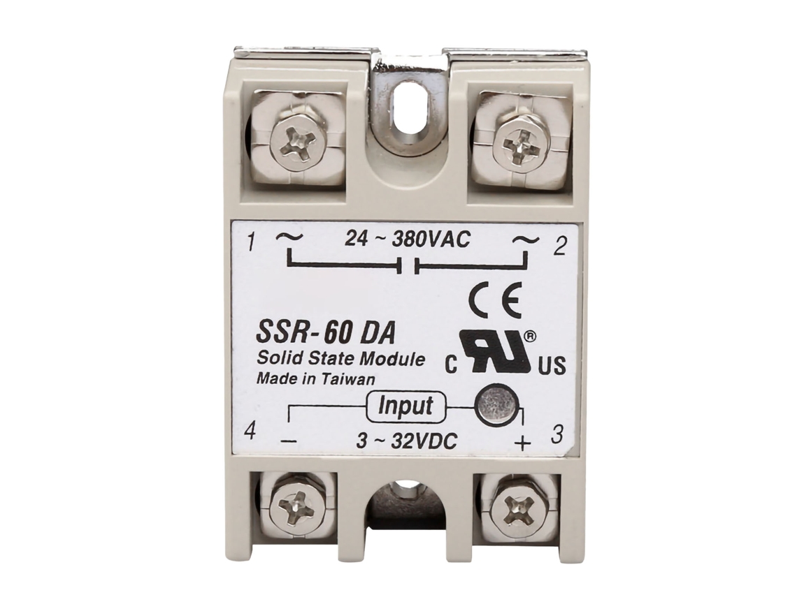 Módulo De Relé De Estado Sólido Monofásico De Bajo Ruido Y Sin Chispas Ssr 60da Para Control De Potencia.