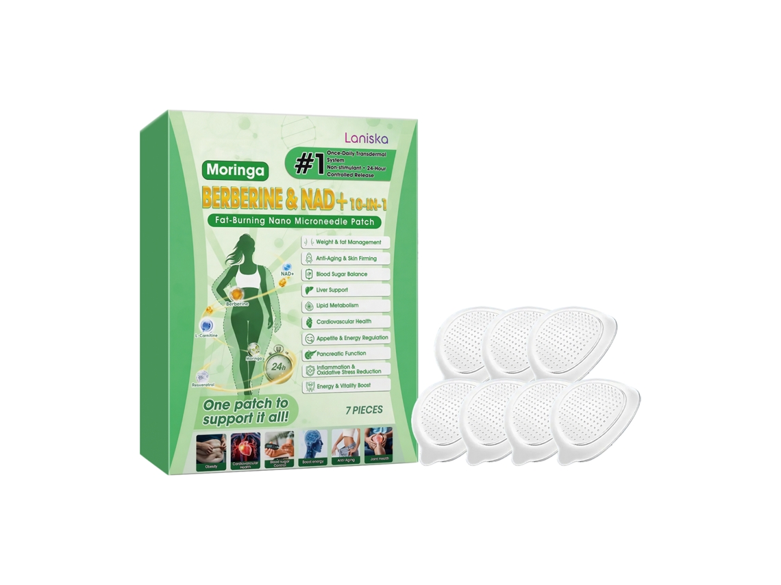 Parche corporal herbal Laniska que hidrata la piel.