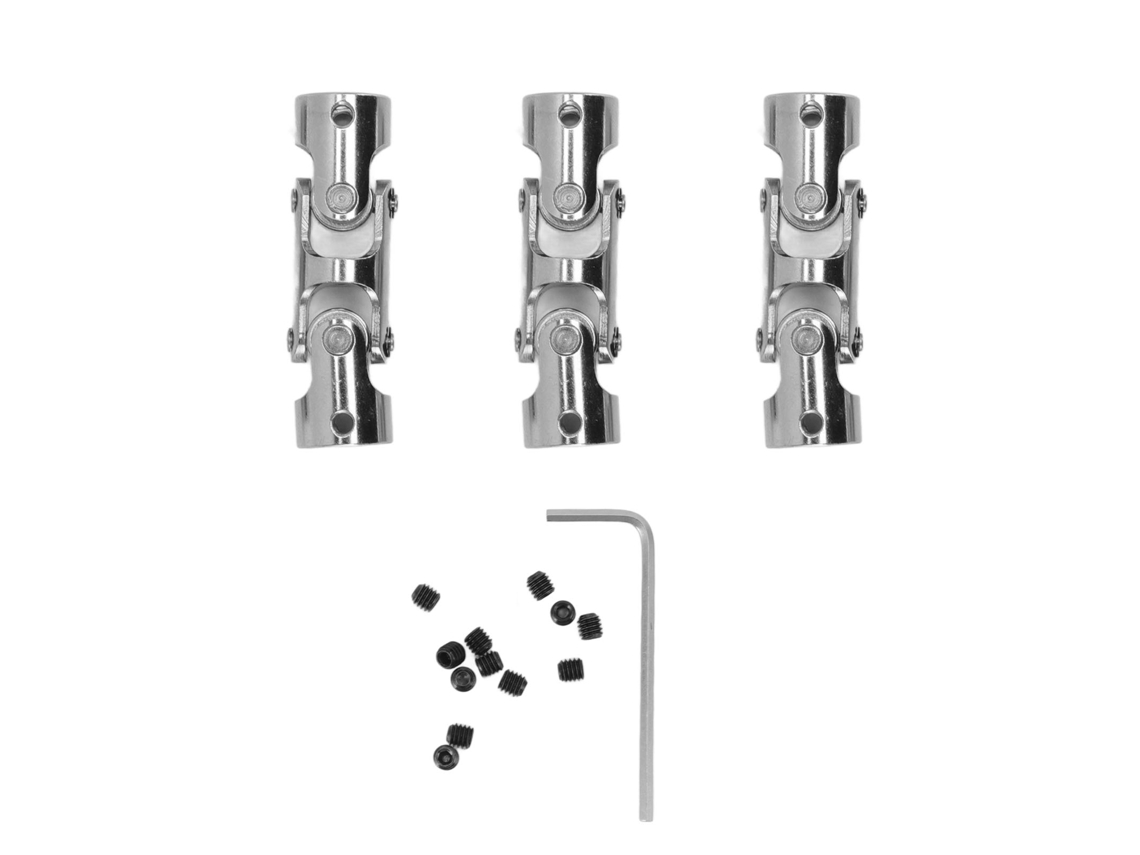 3 Acoplamientos Universales De 3 Secciones De 10 Mm A 10 Mm Para Coches Y Barcos Teledirigidos.