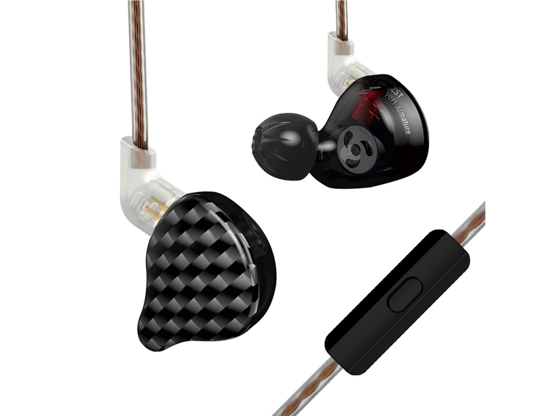 Auriculares Intrauditivos 1dd+1ba Hifi Music Con Micrófono Auriculares Para Deportes, Gaming Y Dj Con Cable De 3.5mm