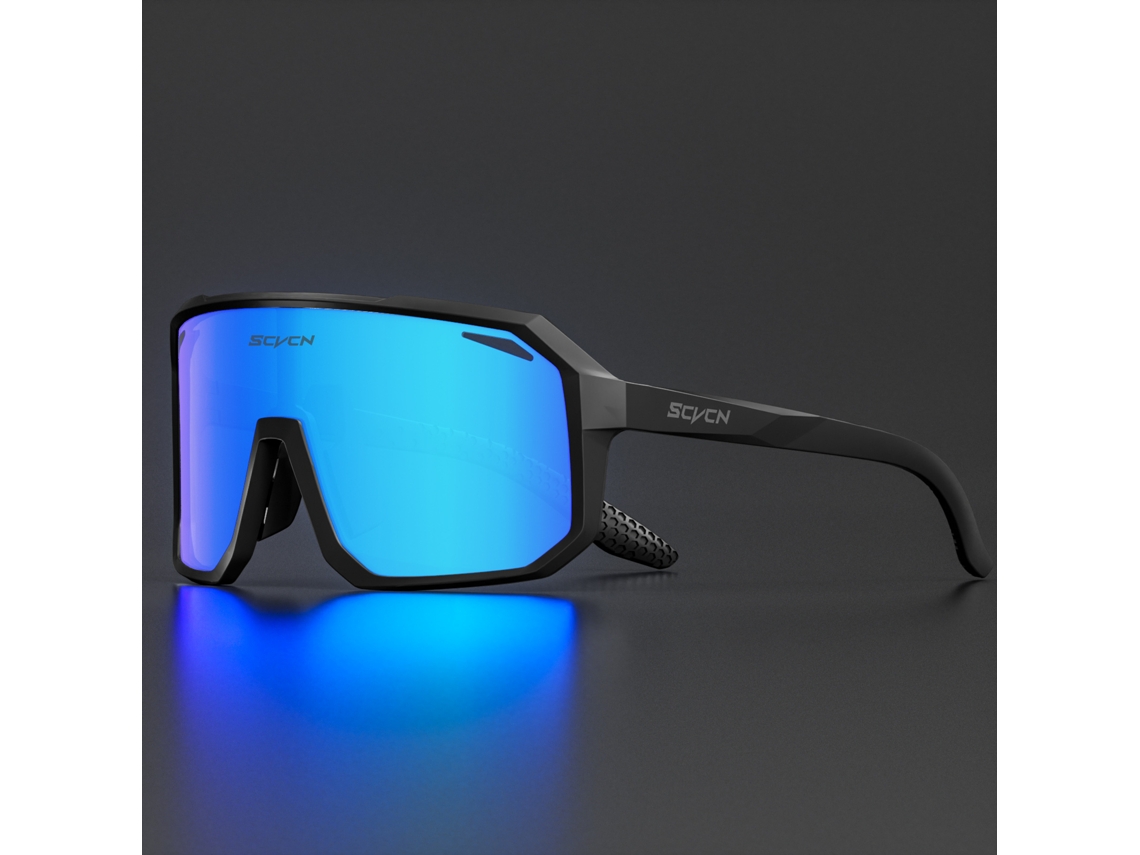 (estilo 2) Gafas De Ciclismo Unisex Uv400, Lentes De Poliacrilato Tr-90 Negro