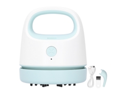 Mini Limpiador De Mesas Portátil Con 2 Niveles Ajustables, Recolector De Polvo Y Migas, Carga Usb - Azul