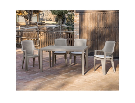 Conjunto De Jardín Columbia 4 Taupe