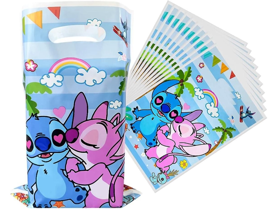 Pack 30 bolsas recuerdo fiesta Lilo y Stitch. Decoración cumpleaños Stitch. Bolsitas dulces.