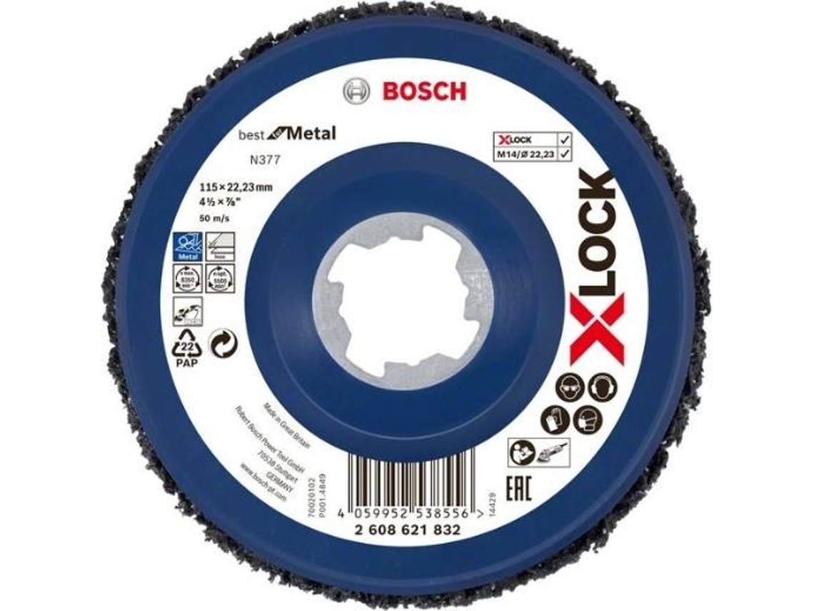 Disco de Limpieza BOSCH de X-Lock N377 Metal - 115 mm - 22,23 mm