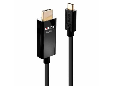 Adaptador USB-C a HDMI LINDY 43291 (Negro - HDMI - USB-C - Macho)