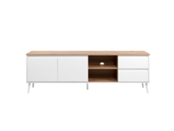 Mueble Tv Linz 2 Puertas 2 Cajones 186X59X36 Blanco VENPRODIN