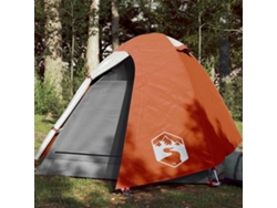 Tienda de campaña tipo domo para 2 personas, impermeable, naranja.