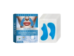 Parche hidratante antiarrugas para pliegues nasolabiales con colágeno y ácido hialurónico para una piel joven.