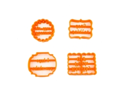 Juego De 4 Cortadores De Galletas De Plástico Divertidos Con Frases Para Proyectos De Bricolaje Caseros.