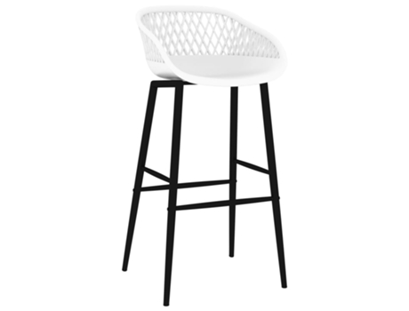 Conjunto 4 Taburete de cocina VIDAXL Blanco Plástico (48x47.5x95.5 cm)
