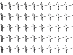Paquete de 50 ganchos de metal negro de 32 mm x 10 cm para paneles perforados y estantes de alambre. SFUSHOS