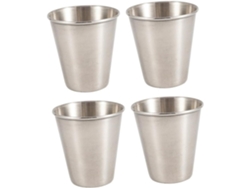 Mini Copas De Vino De Acero Inoxidable Para Exteriores (4 Unidades)