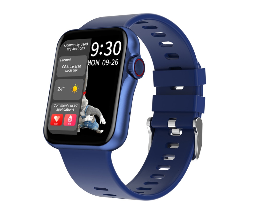 Relojes inteligentes, 1.7, monitor de frecuencia cardíaca, azul Yizhood