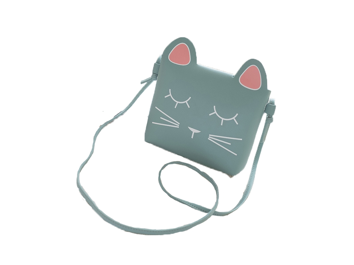 Bolsa Transversal Infantil Tema Gato Com Porta Moedas