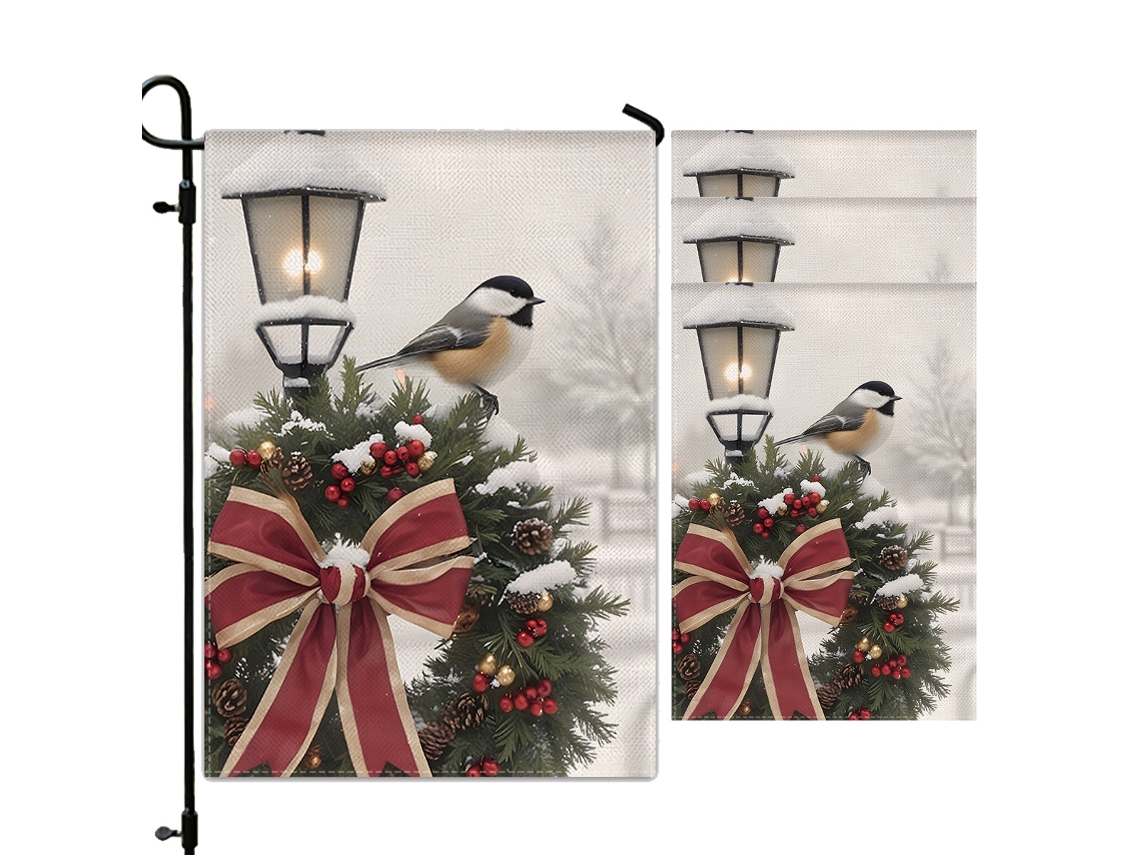 Bandera de jardín de invierno con muñeco de nieve JEIIBRZUI