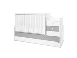 Cuna Convertible En Cama-escritorio Maxi Plus De Lorelli Whitestone Grey