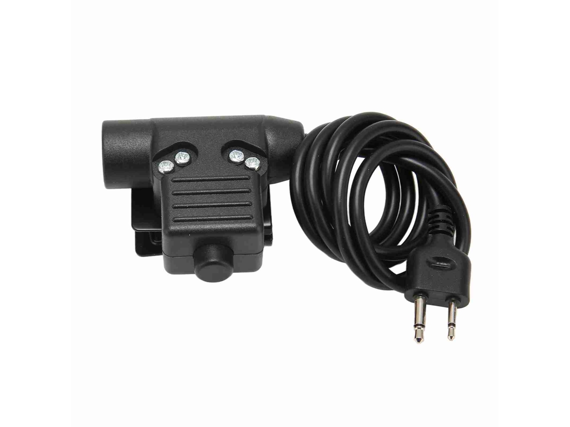 Adaptador Ptt U94 Con Cable De Pu Reforzado Para Radios Militares Push-to-talk De Vertex E Icom.