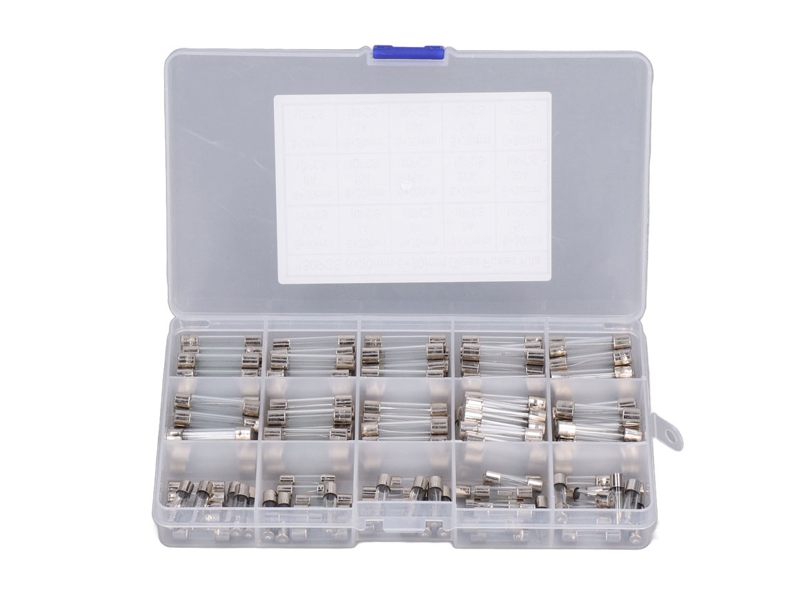 Kit de 150 Fusíveis de Vidro Assortidos S/MARCA