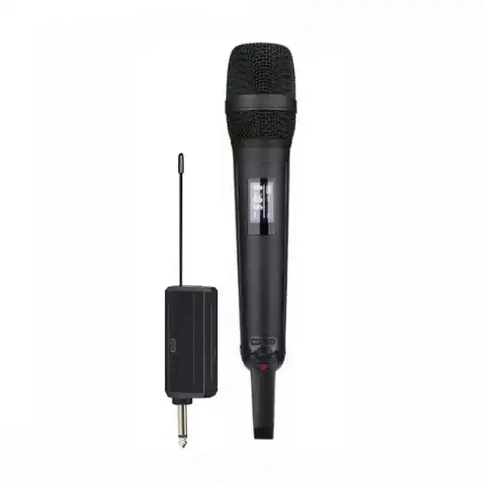Micrófono Dinámico Inalámbrico Uhf Profesional (negro), Micrófono Metálico.