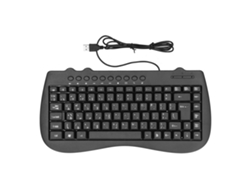 Teclado Usb Kb-301b 87 Teclas Ajustável Ergonomico Plug And Play Para Pc Laptop Gamer