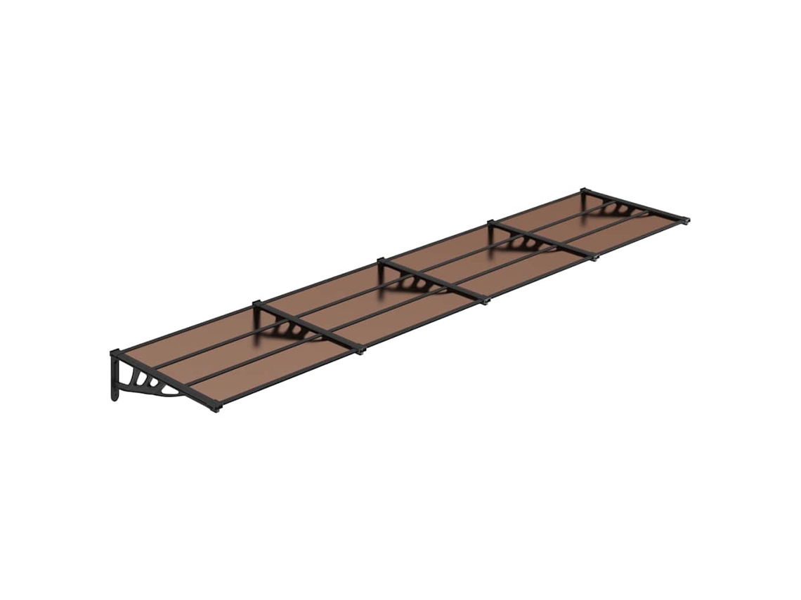 Maison Exclusive - Marquesina De Puerta Policarbonato Negro 396x90 Cm