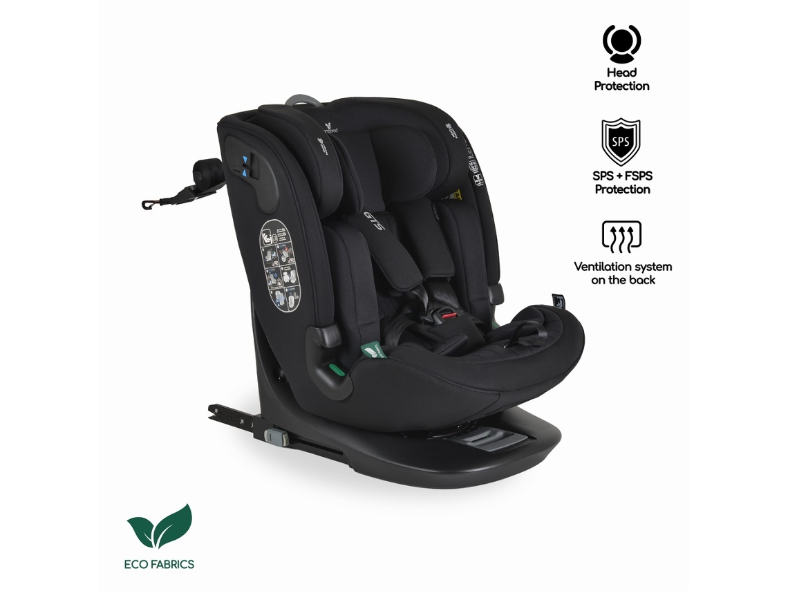 Asiento de coche Cangaroo Gts 40 de 150 cm en color negro