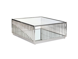 Mesa Centro Acero Espejo Cromado 100x100x45cm