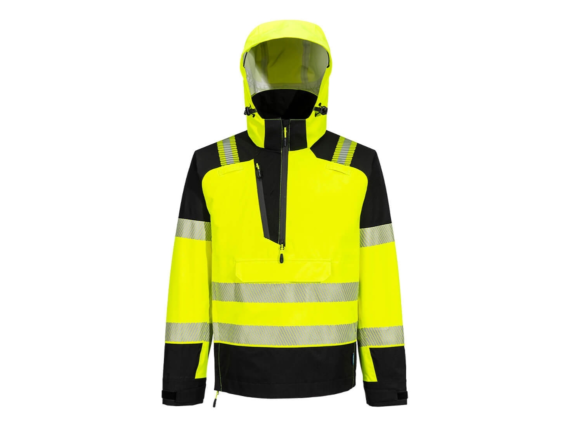 Chubasquero Pw3 Overhead De Alta Visibilidad - Protección Y Comodidad Amarillo Negro / Xl