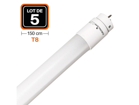 5 Tubos LED Neón 25W 150cm T8 Blanco neutro 4000K Gama Pro EUROPALAMP