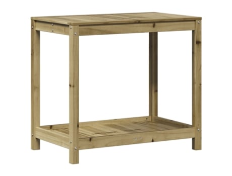Mesa plantación con estante madera pino impregnada VIDAXL (82,5x50x75cm)