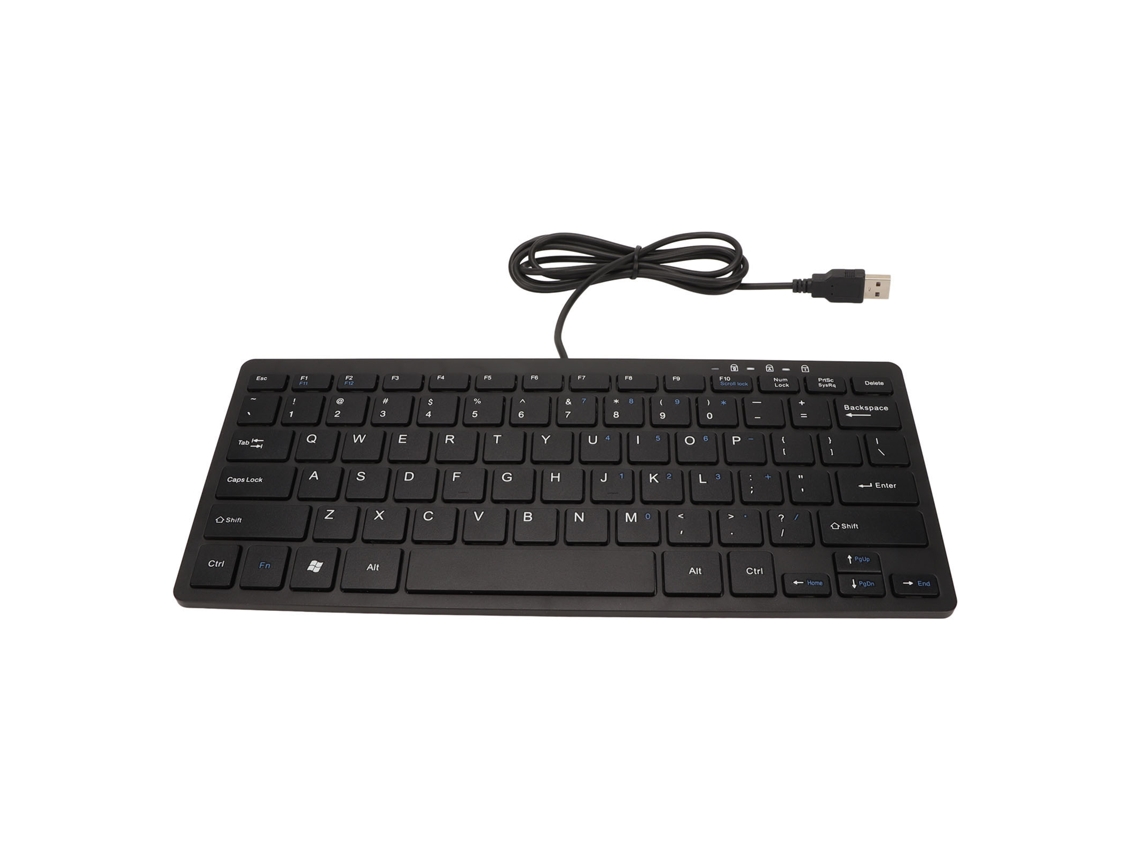 Teclado Usb Con Cable De 78 Teclas, Ultradelgado, Mini, Portátil, Antideslizante, Silencioso, Negro.
