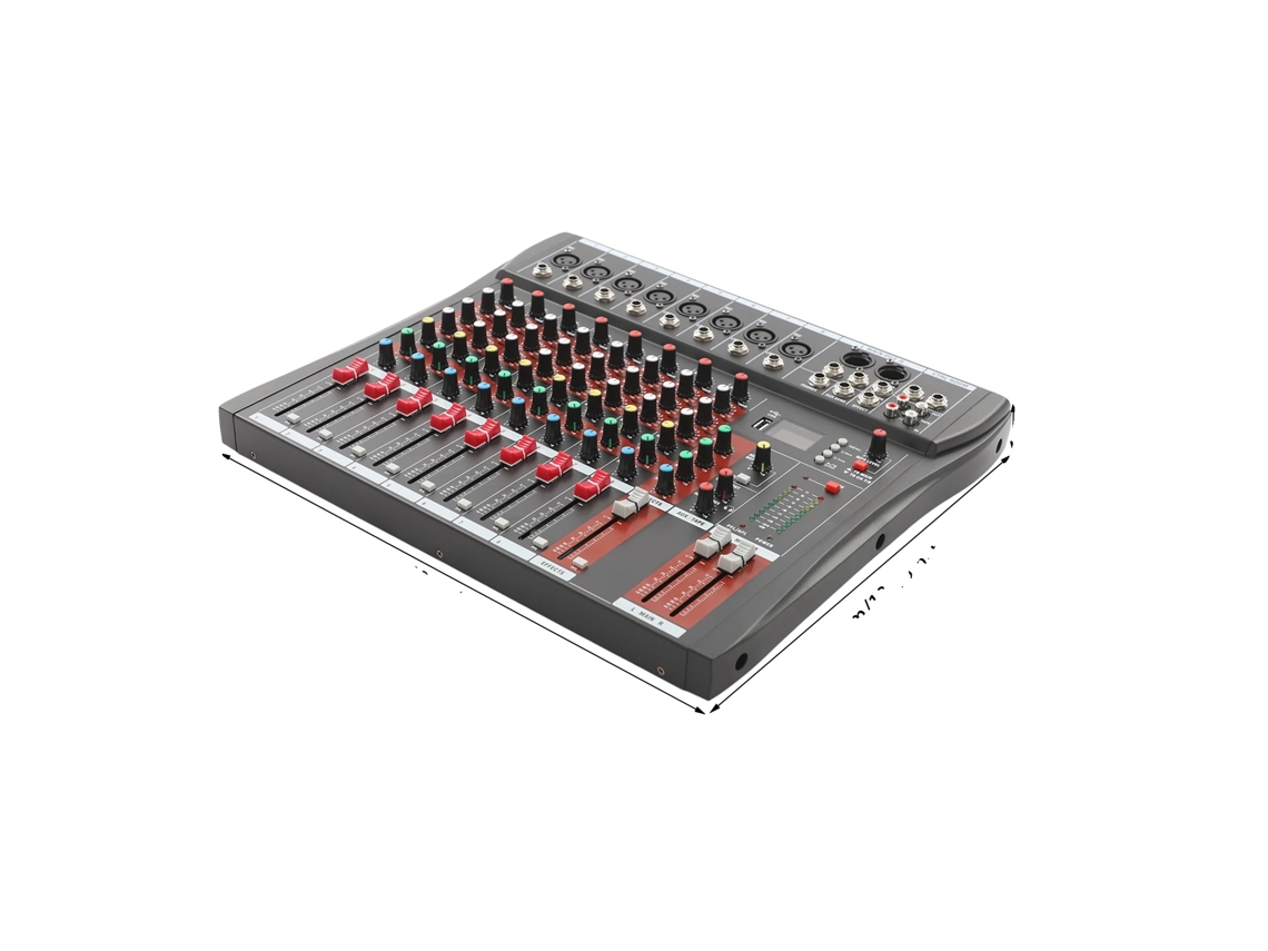 Mezclador de audio de 8 canales, alta compatibilidad, OEM negro