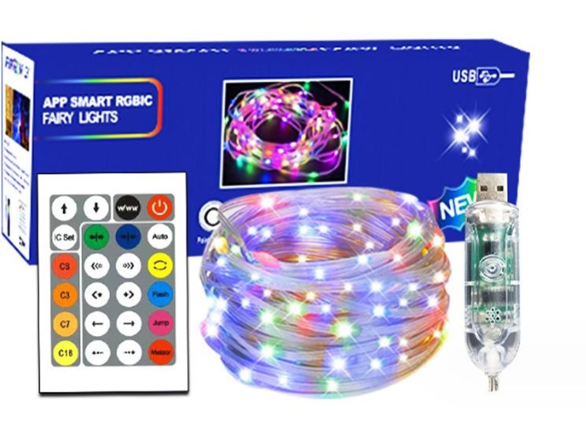 Decorações Para Árvores De Natal 5 Metros Led Usb String Light Music Sync Smart Bluetooth Controle Remoto Timer 16 Cores Rgb Gusshious